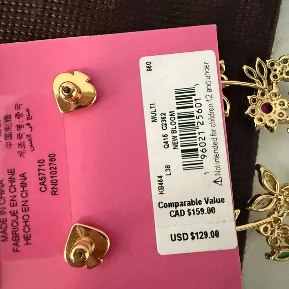 Kate Spade Colorful Floral Drop Earrings - Picture 3 of 3